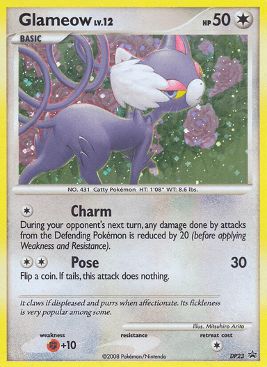 Carta Glameow DP23/56 do set DP Black Star Promos — Pokémon TCG | Bynx