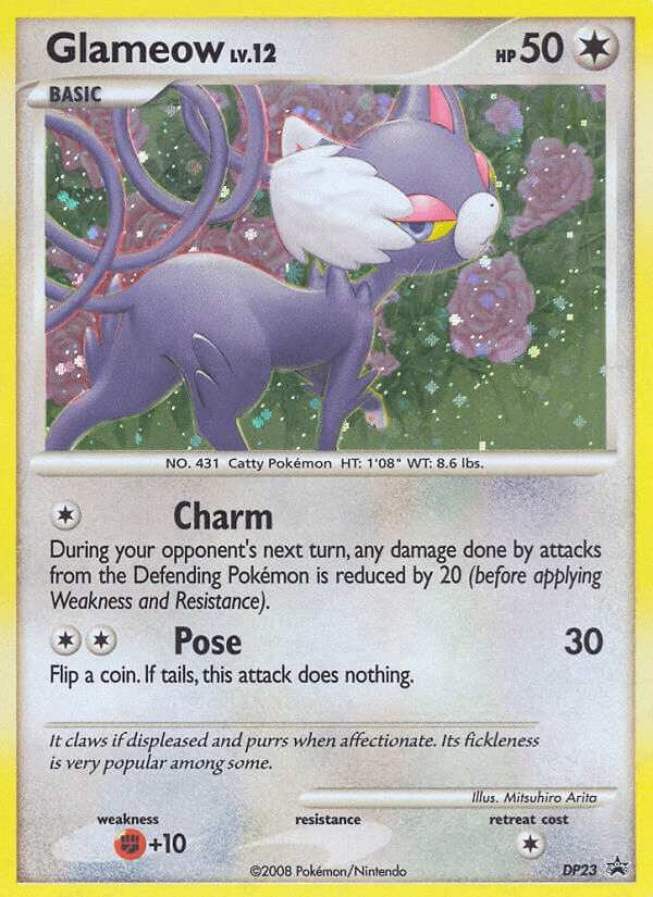 Carta Glameow DP23/56 do set DP Black Star Promos — Pokémon TCG | Bynx