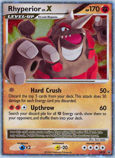 Carta Rhyperior LV.X DP29/56 do set DP Black Star Promos — Pokémon TCG | Bynx