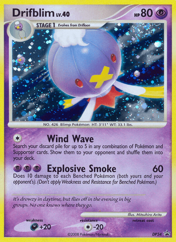 Carta Drifblim DP34/56 do set DP Black Star Promos — Pokémon TCG | Bynx