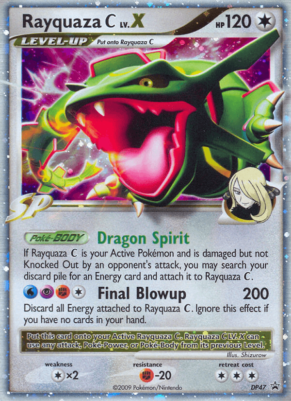 Carta Rayquaza C LV.X DP47/56 do set DP Black Star Promos — Pokémon TCG | Bynx