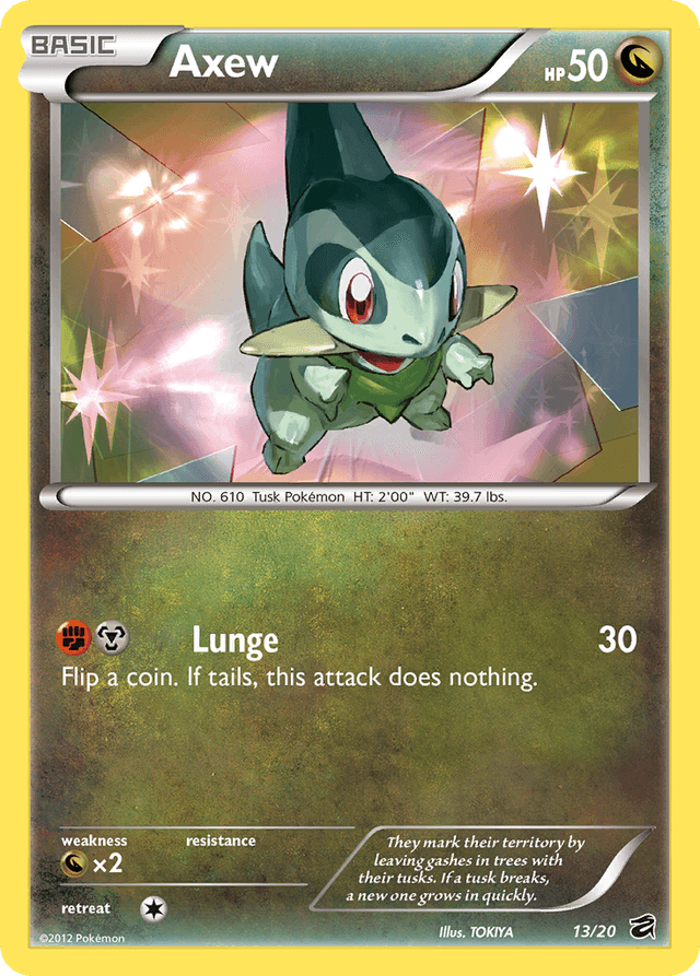 Carta Axew 13/20 do set Dragon Vault — Pokémon TCG | Bynx