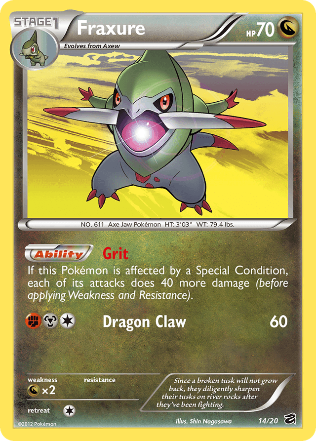 Carta Fraxure 14/20 do set Dragon Vault — Pokémon TCG | Bynx