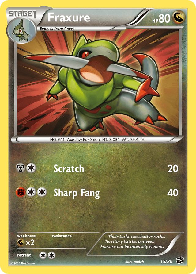 Carta Fraxure 15/20 do set Dragon Vault — Pokémon TCG | Bynx