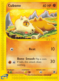 Cubone 103/165 — Expedition Base Set
