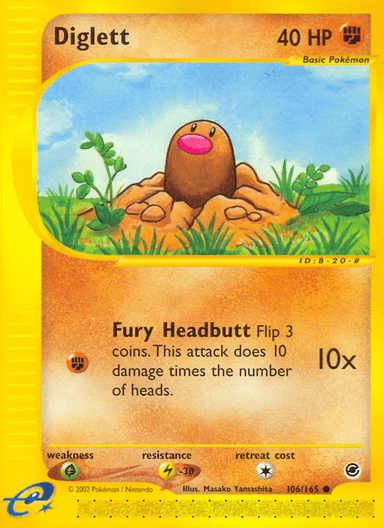 Carta Diglett 106/165 do set Expedition Base Set — Pokémon TCG | Bynx