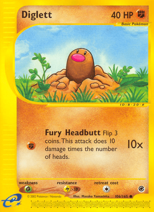 Carta Diglett 106/165 do set Expedition Base Set — Pokémon TCG | Bynx