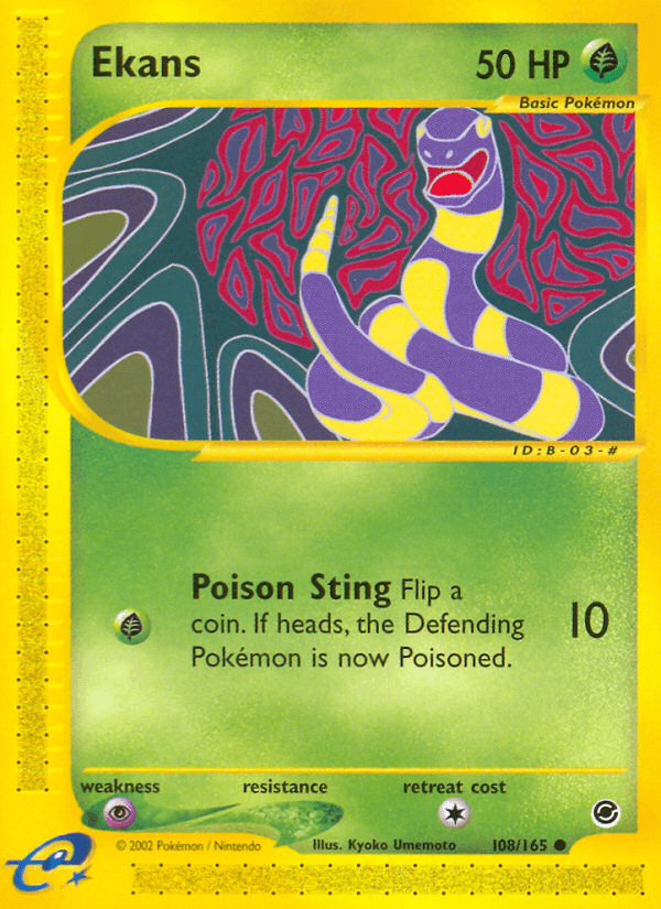 Carta Ekans 108/165 do set Expedition Base Set — Pokémon TCG | Bynx