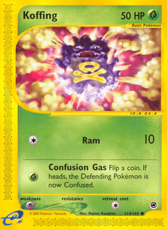 Koffing 114/165 — Expedition Base Set