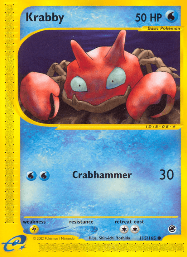 Carta Krabby 115/165 do set Expedition Base Set — Pokémon TCG | Bynx