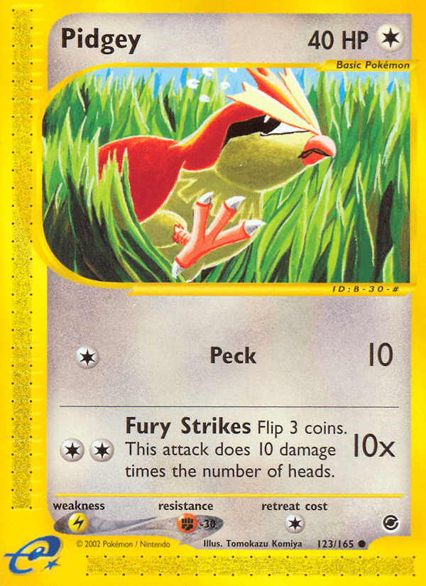 Carta Pidgey 123/165 do set Expedition Base Set — Pokémon TCG | Bynx