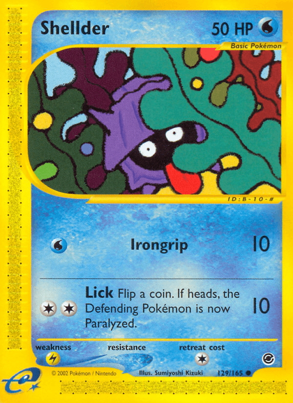 Carta Shellder 129/165 do set Expedition Base Set — Pokémon TCG | Bynx