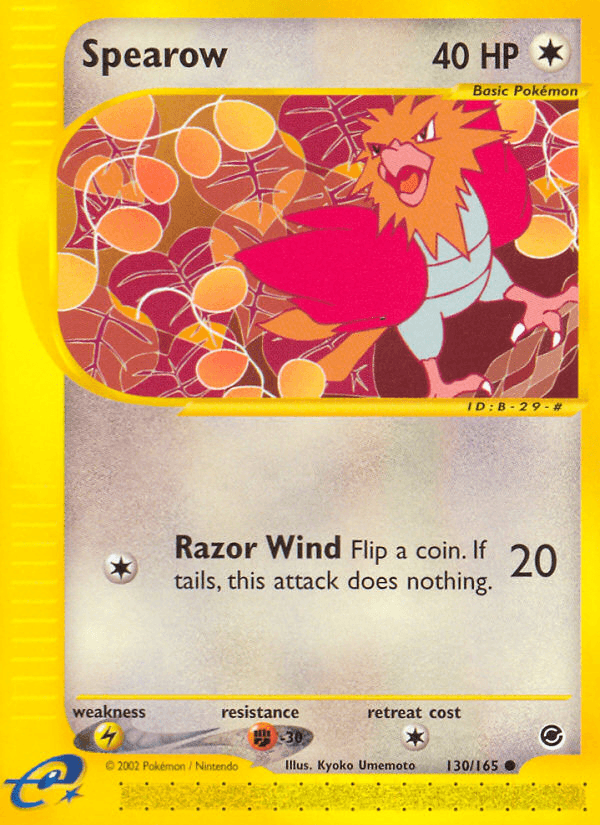 Carta Spearow 130/165 do set Expedition Base Set — Pokémon TCG | Bynx