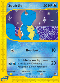 Squirtle 132/165 — Expedition Base Set