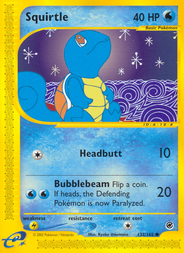 Carta Squirtle 132/165 do set Expedition Base Set — Pokémon TCG | Bynx