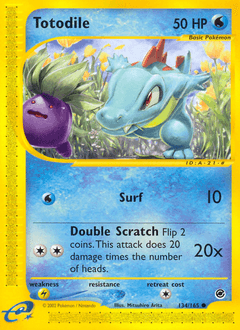 Totodile 134 — Expedition Base Set