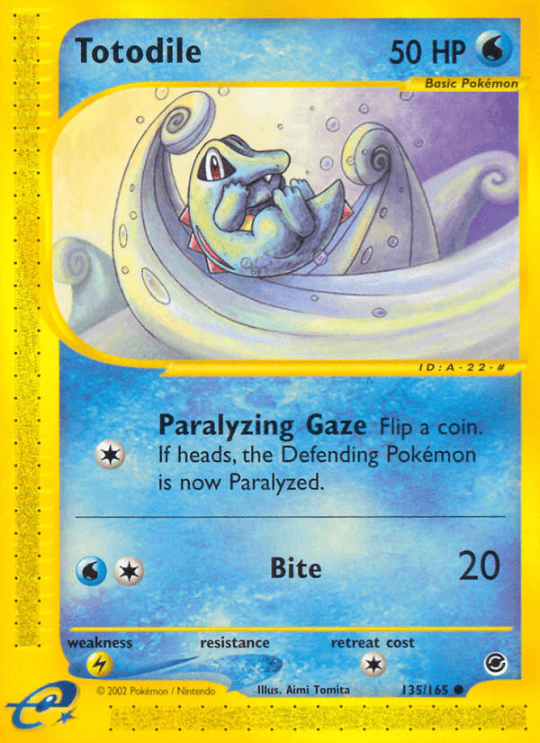 Carta Totodile 135/165 do set Expedition Base Set — Pokémon TCG | Bynx