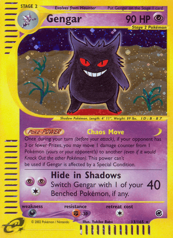 Carta Gengar 13/165 do set Expedition Base Set — Pokémon TCG | Bynx