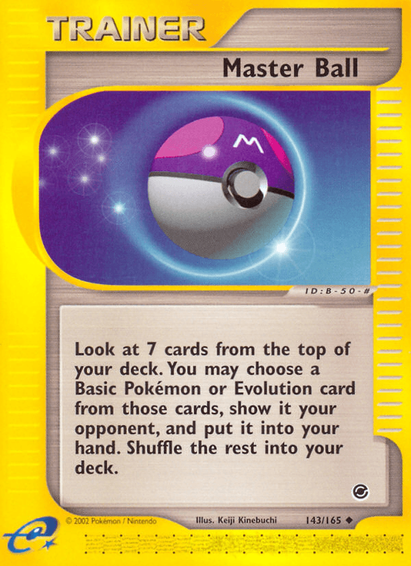 Carta Master Ball 143/165 do set Expedition Base Set — Pokémon TCG | Bynx