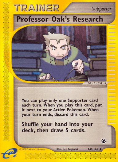 Carta Professor Oak's Research 149/165 do set Expedition Base Set — Pokémon TCG | Bynx