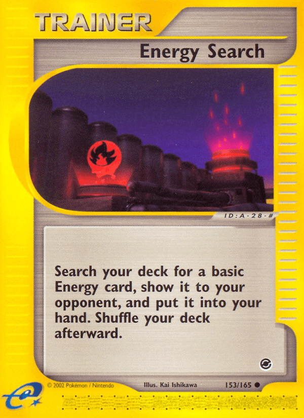 Carta Energy Search 153/165 do set Expedition Base Set — Pokémon TCG | Bynx