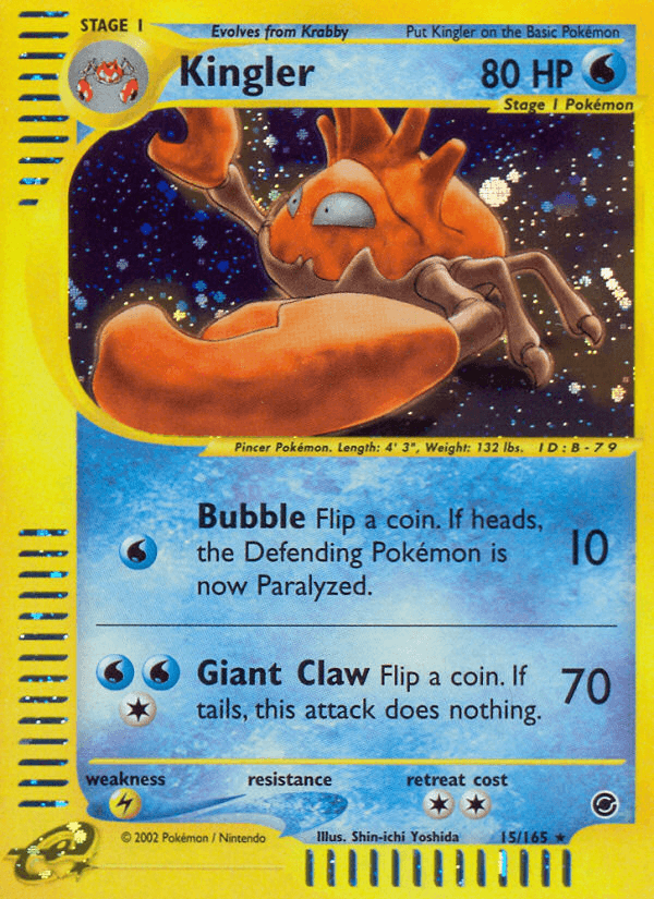 Carta Kingler 15/165 do set Expedition Base Set — Pokémon TCG | Bynx