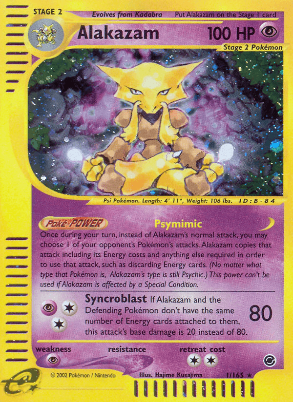 Carta Alakazam 1/165 do set Expedition Base Set — Pokémon TCG | Bynx