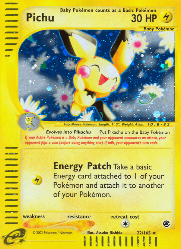 Carta Pichu 22/165 do set Expedition Base Set — Pokémon TCG | Bynx