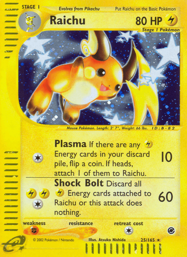 Carta Raichu 25/165 do set Expedition Base Set — Pokémon TCG | Bynx