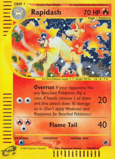 Carta Rapidash 26/165 do set Expedition Base Set — Pokémon TCG | Bynx