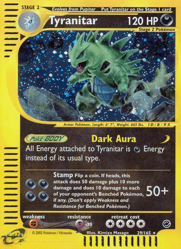 Carta Tyranitar 29/165 do set Expedition Base Set — Pokémon TCG | Bynx