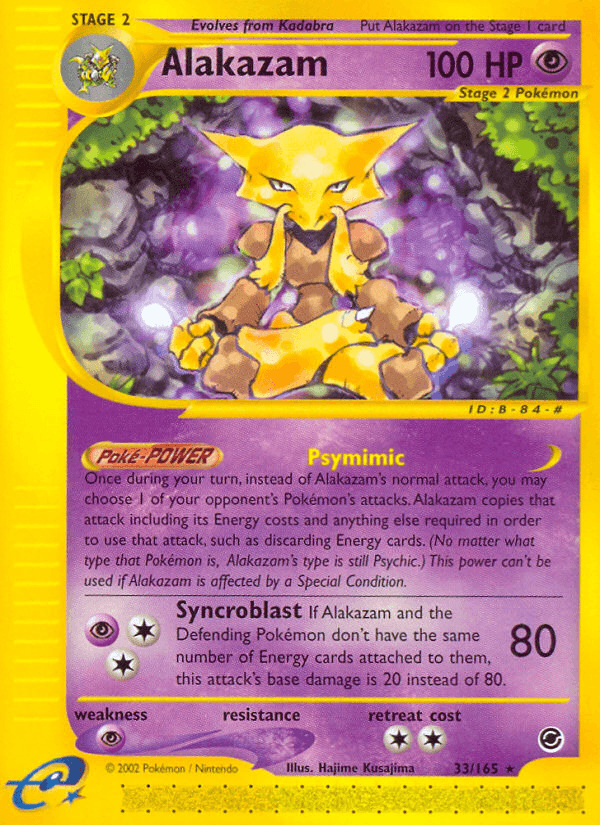Carta Alakazam 33/165 do set Expedition Base Set — Pokémon TCG | Bynx