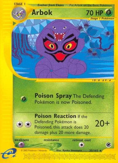Carta Arbok 35/165 do set Expedition Base Set — Pokémon TCG | Bynx