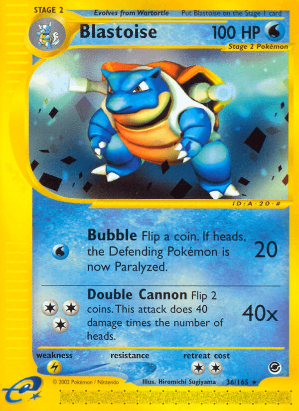 Carta Blastoise 36/165 do set Expedition Base Set — Pokémon TCG | Bynx