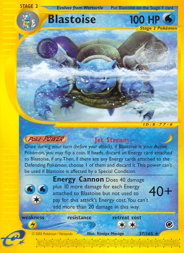 Carta Blastoise 37/165 do set Expedition Base Set — Pokémon TCG | Bynx