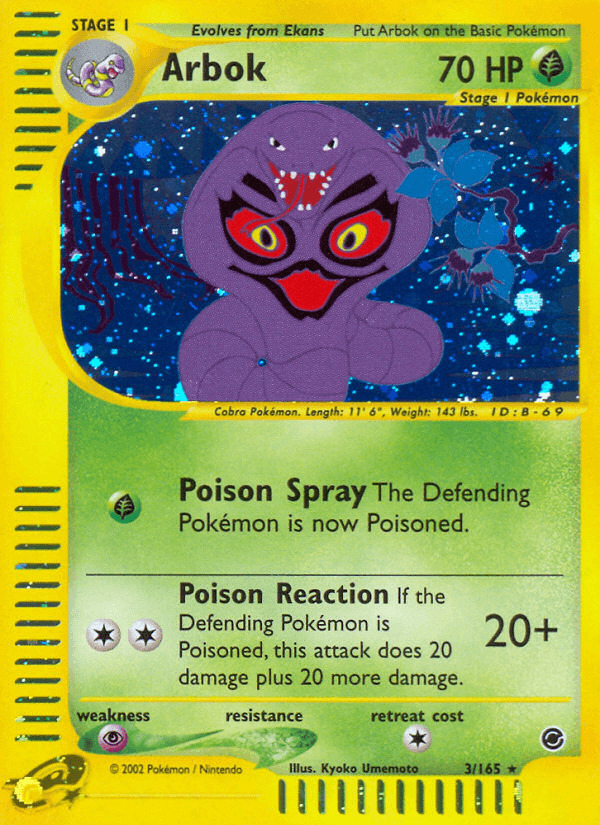 Carta Arbok 3/165 do set Expedition Base Set — Pokémon TCG | Bynx