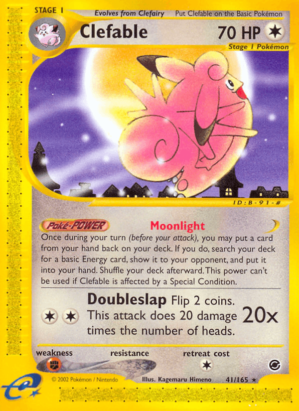 Carta Clefable 41/165 do set Expedition Base Set — Pokémon TCG | Bynx