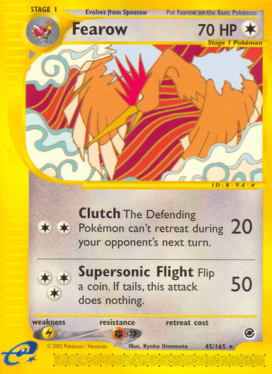 Carta Fearow 45/165 do set Expedition Base Set — Pokémon TCG | Bynx