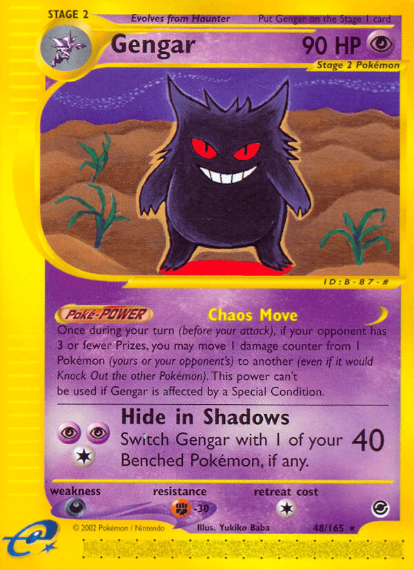 Carta Gengar 48/165 do set Expedition Base Set — Pokémon TCG | Bynx