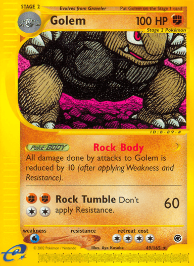 Carta Golem 49/165 do set Expedition Base Set — Pokémon TCG | Bynx