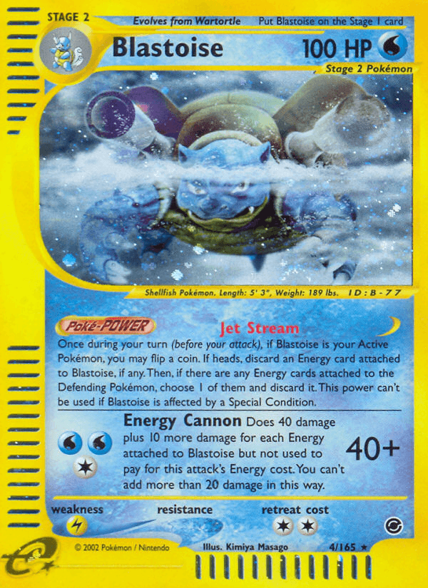 Carta Blastoise 4/165 do set Expedition Base Set — Pokémon TCG | Bynx