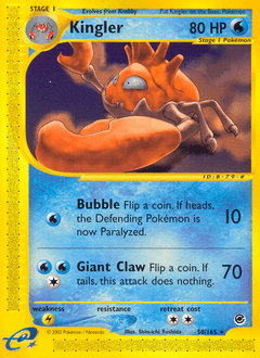 Kingler 50/165 — Expedition Base Set