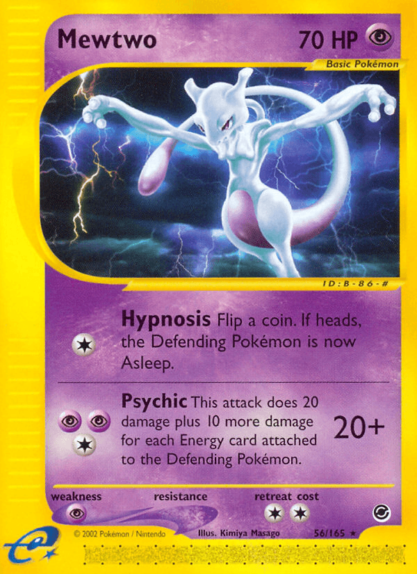 Carta Mewtwo 56/165 do set Expedition Base Set — Pokémon TCG | Bynx