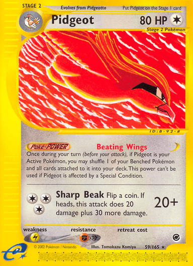 Carta Pidgeot 59/165 do set Expedition Base Set — Pokémon TCG | Bynx
