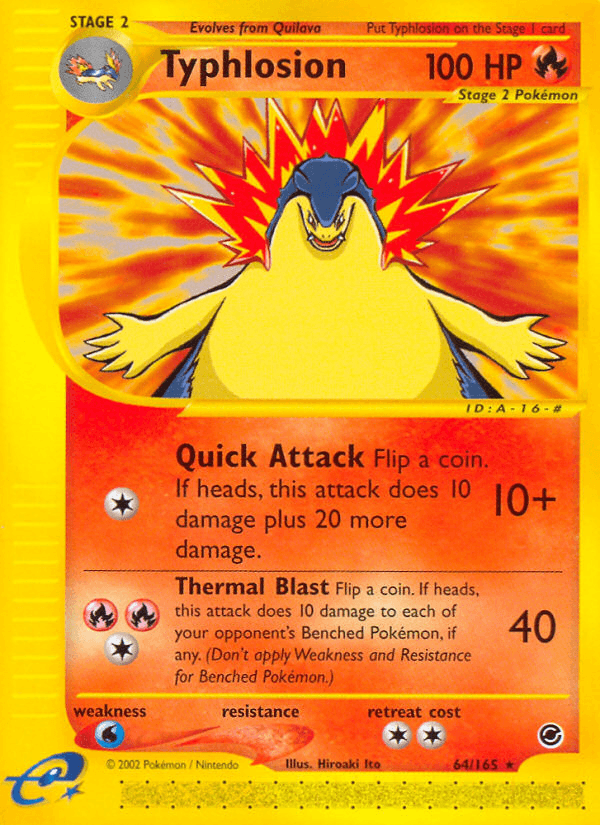 Carta Typhlosion 64/165 do set Expedition Base Set — Pokémon TCG | Bynx