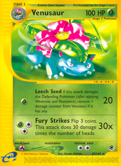 Venusaur 67/165 — Expedition Base Set