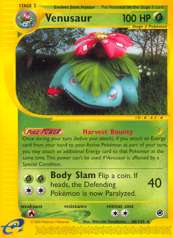 Carta Venusaur 68/165 do set Expedition Base Set — Pokémon TCG | Bynx