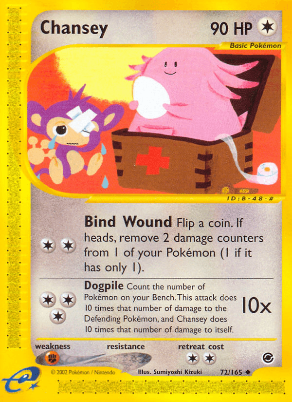 Carta Chansey 72/165 do set Expedition Base Set — Pokémon TCG | Bynx