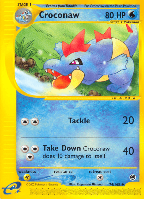 Carta Croconaw 74/165 do set Expedition Base Set — Pokémon TCG | Bynx