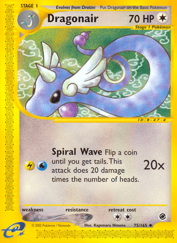 Carta Dragonair 75/165 do set Expedition Base Set — Pokémon TCG | Bynx